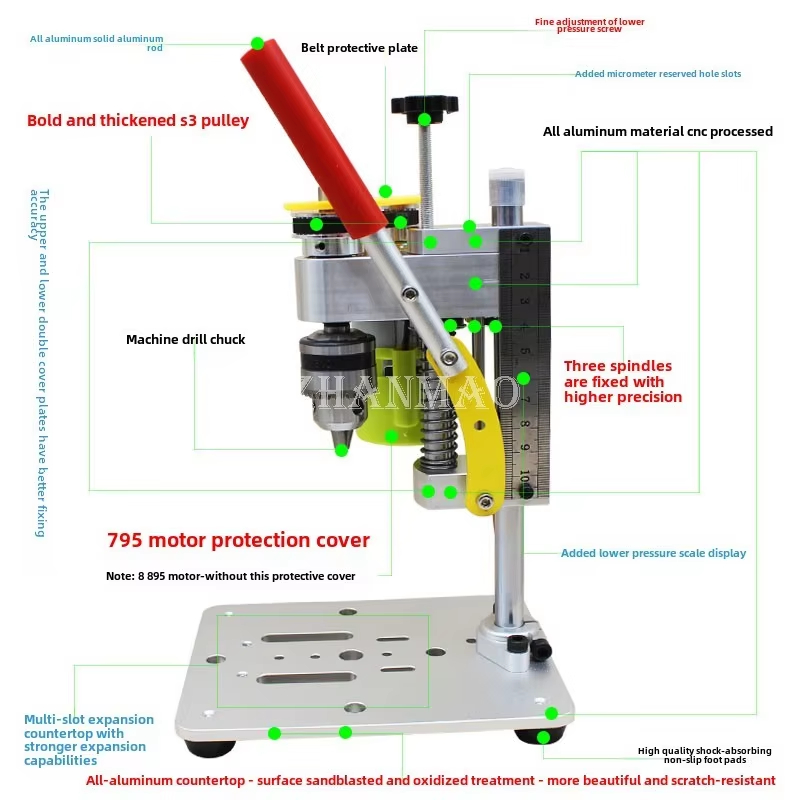 Drill Press - Mini trapano da banco di precisione,